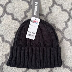 Black Cable-knit Beanie